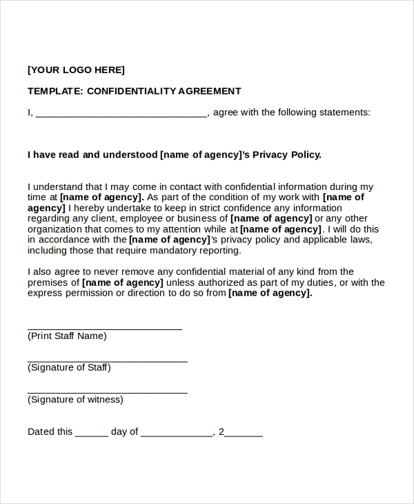 non disclosure agreement template free non disclosure agreement 