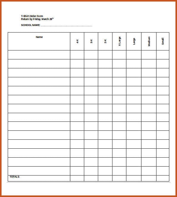 13+ t shirt order forms template free | Pay Stub Template