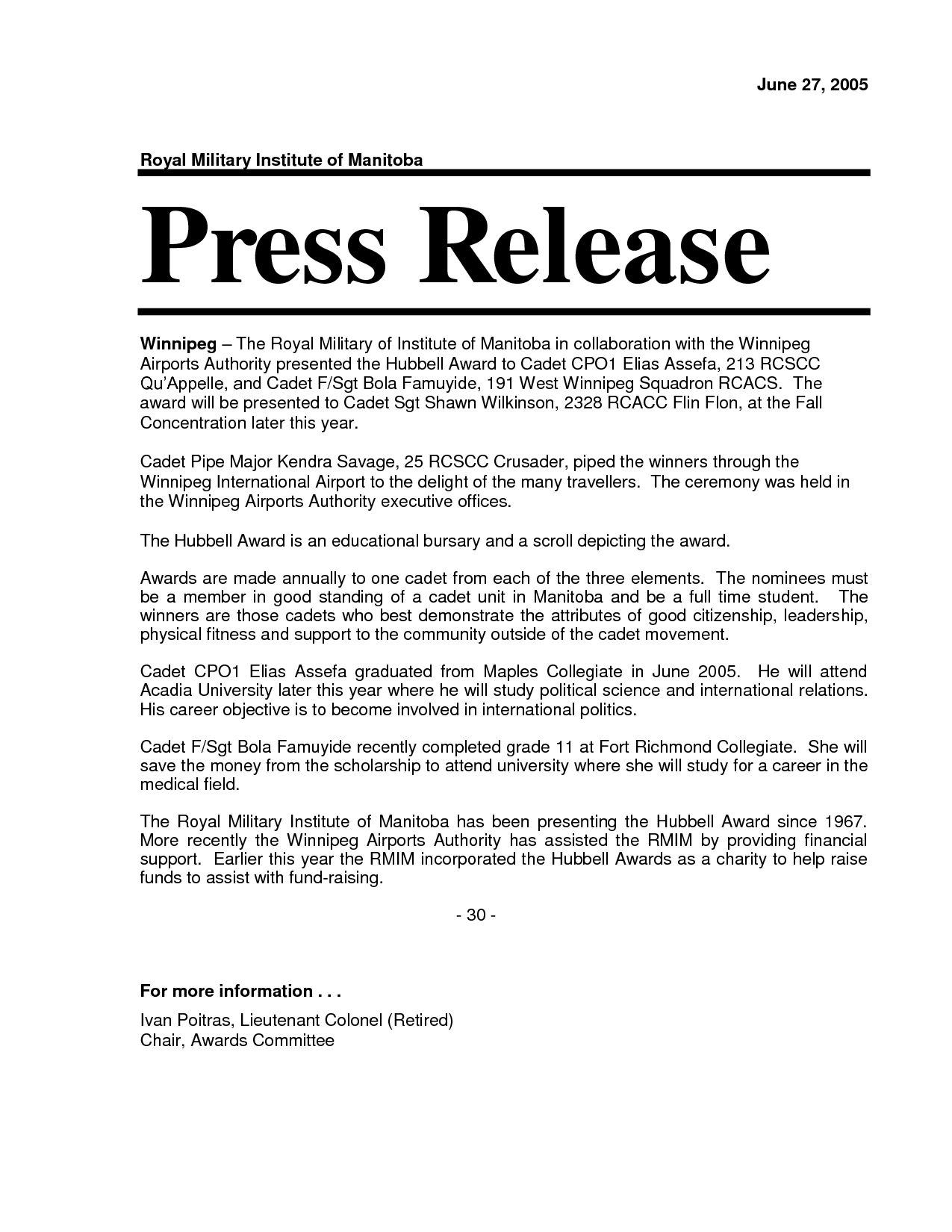 Business Press Release Format Emmamcintyrephotography