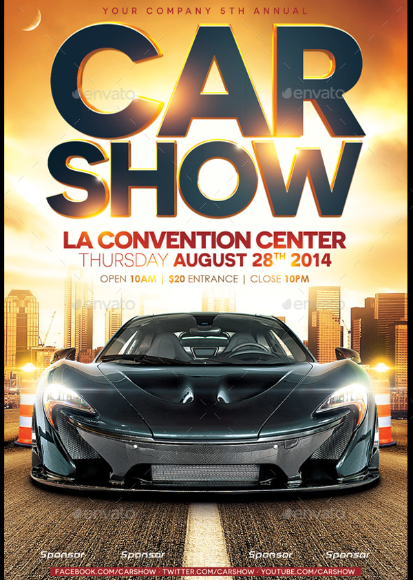 25+ Car Show Flyer Design   PSD, Vector EPS,  Download 