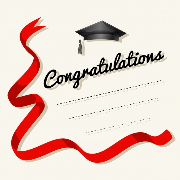 Card template with congratulations word Vector | Free Download