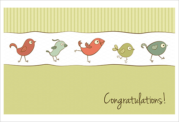 Green Wreath Minimalist Congratulations Card   Templates by Canva