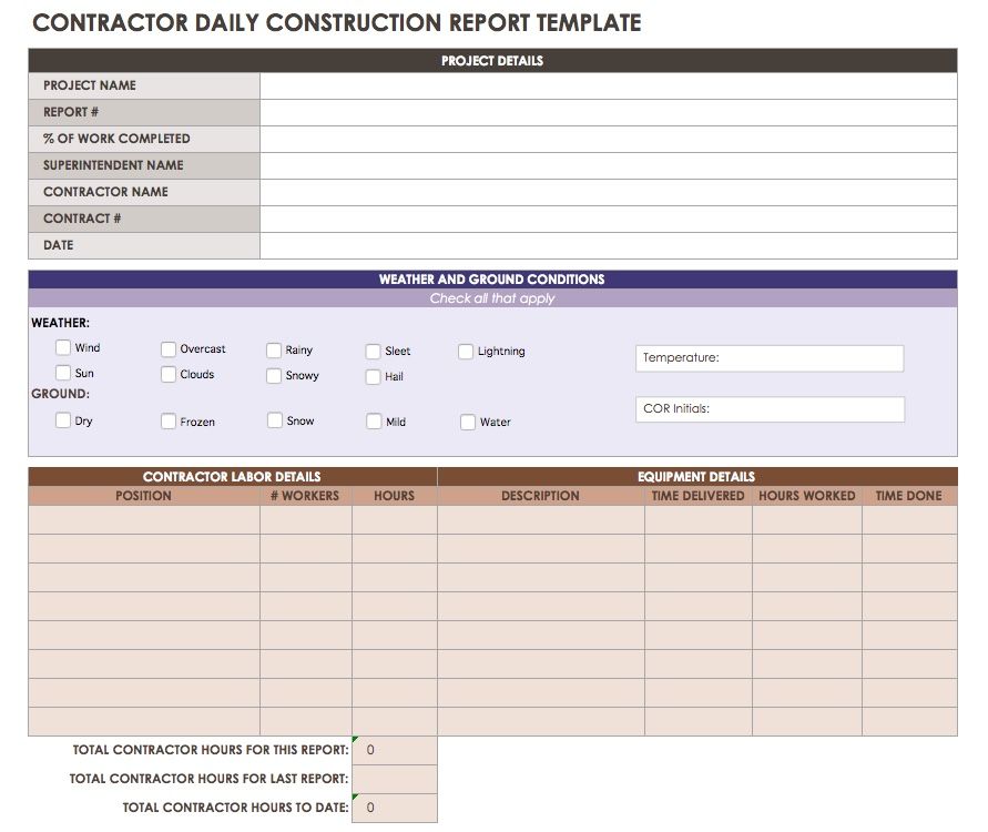 Construction daily report template excel capable imagine ic 