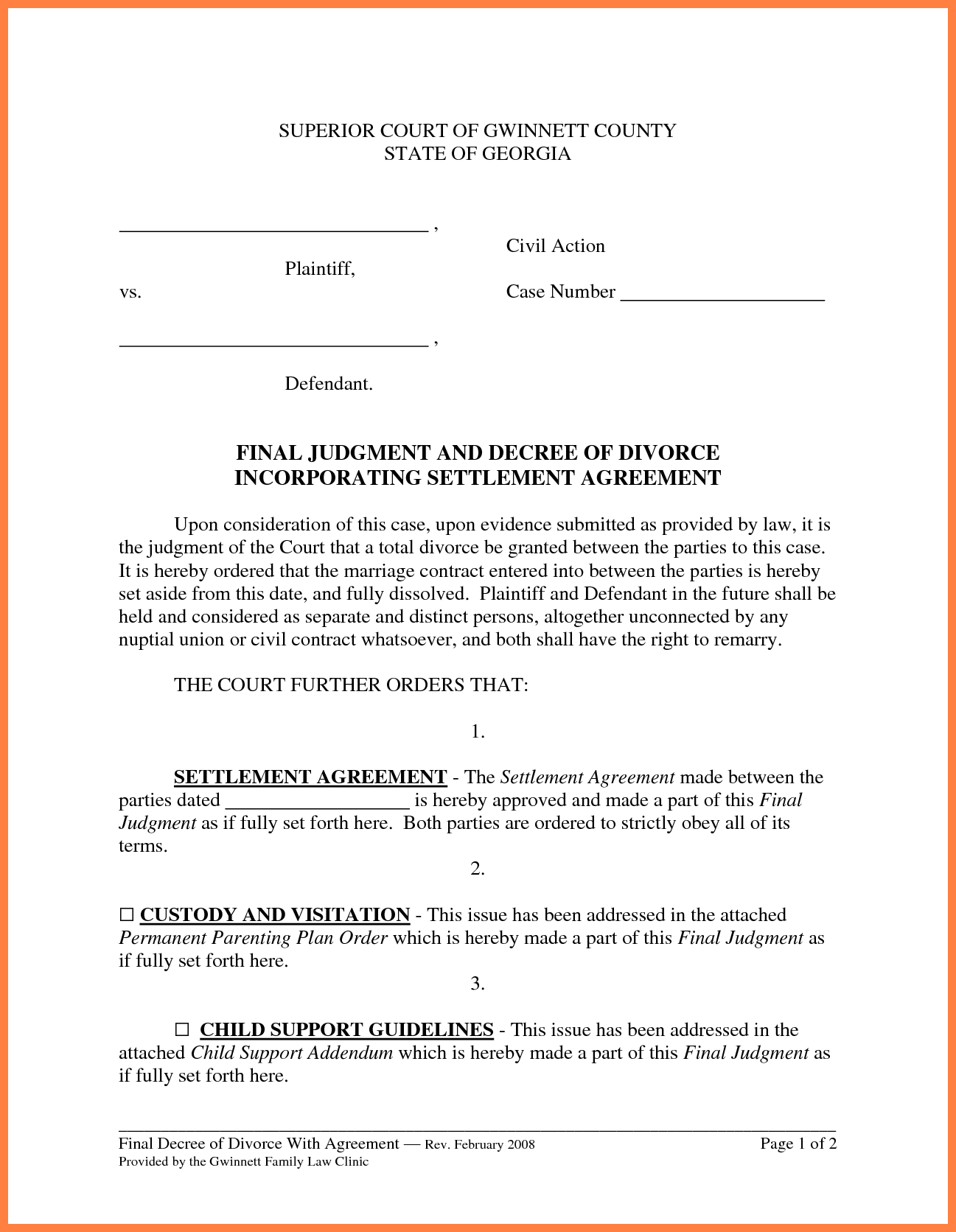 Divorce Settlement Agreement Sample Emmamcintyrephotography