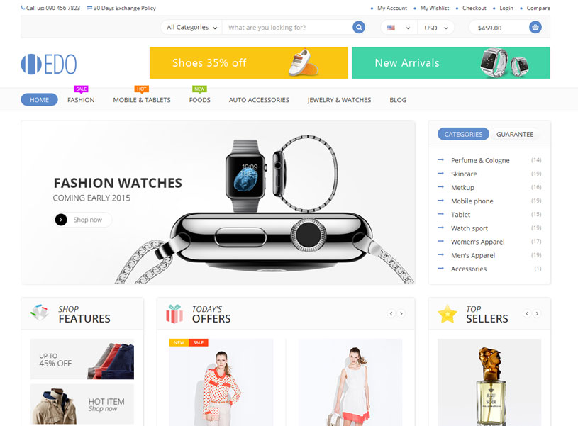 eCommerce Fashion Deal Website Template Free PSD Download 