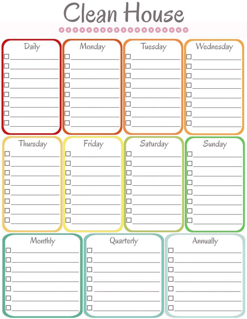 7 Of The Best Free Printable Cleaning Schedules
