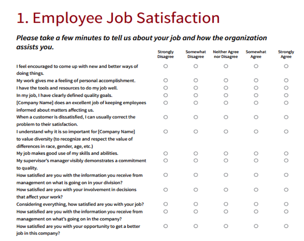 Staff Survey Questions Pdf