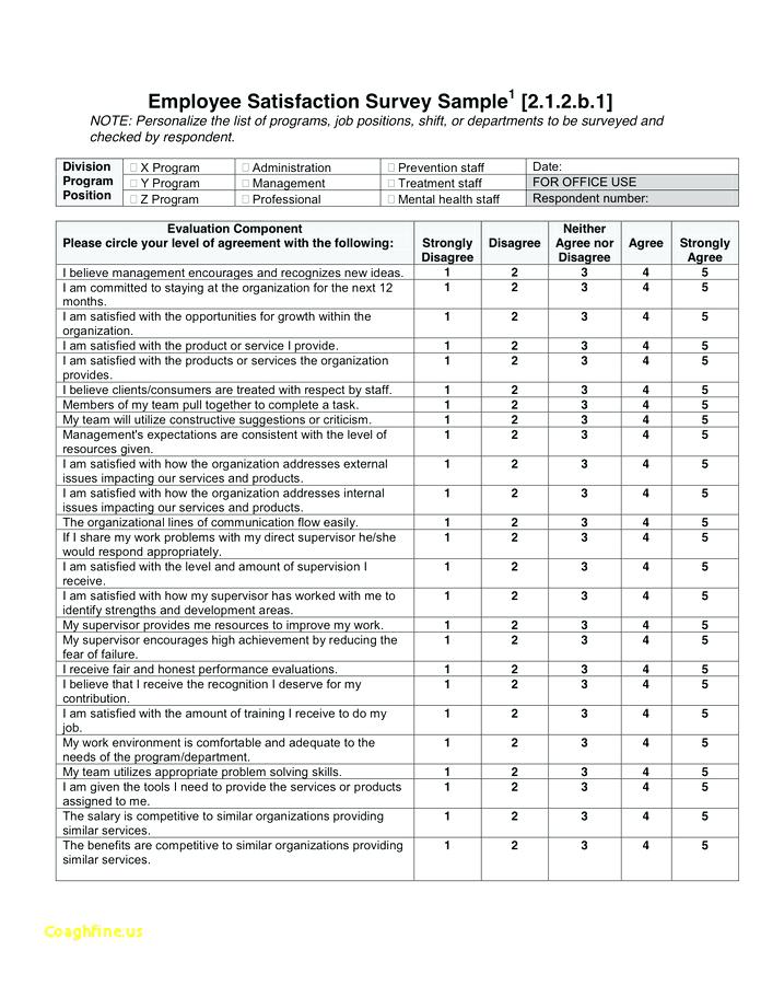 employee satisfaction surveys templates   Physic.minimalistics.co
