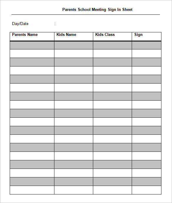 excel sign in sheet   Physic.minimalistics.co