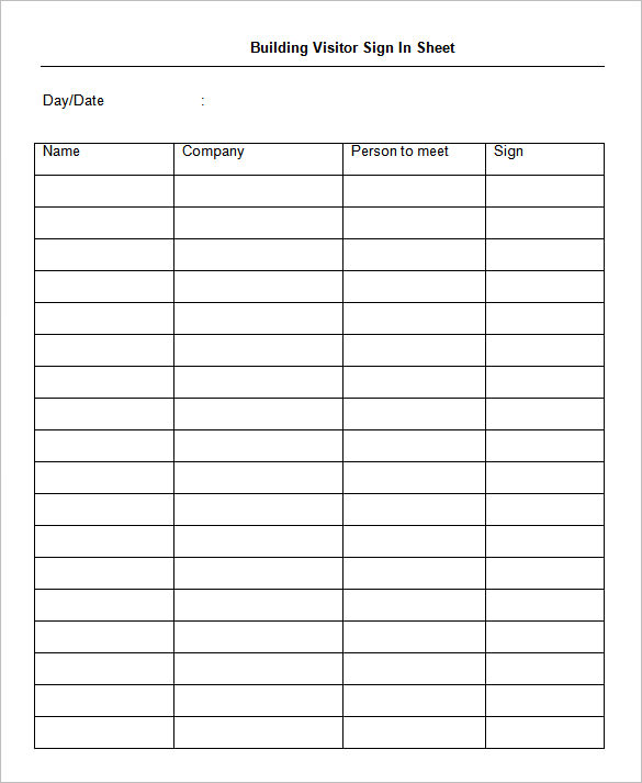 Excel Sign In Sheet Emmamcintyrephotography