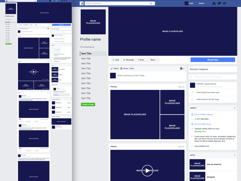 Facebook Business Page Template Sketch freebie   Download free 