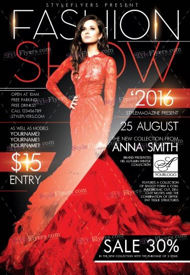 Fashion Show PSD Flyer Template #10924   Styleflyers