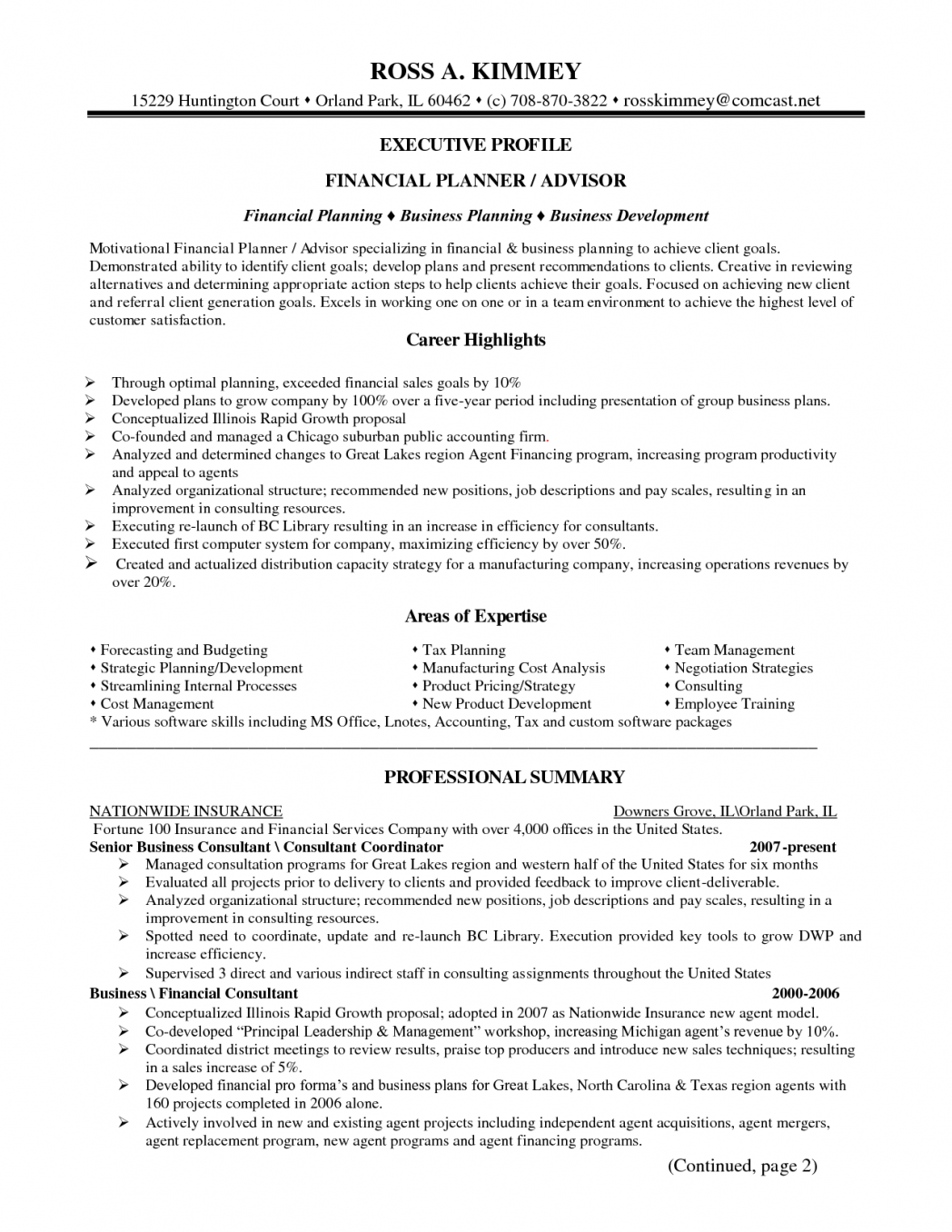 Financial Advisor Business Plan Template Free