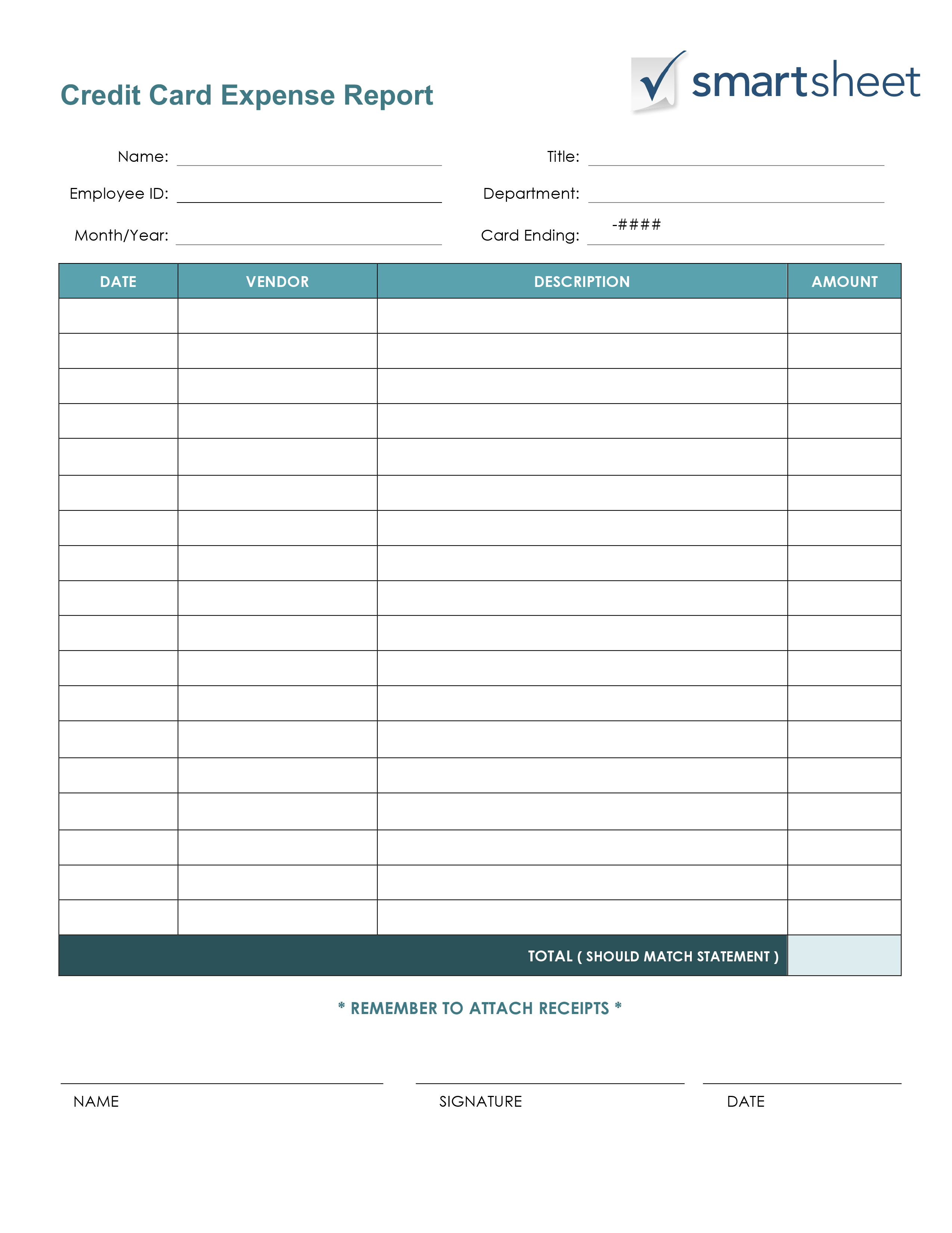 Free Expense Report Form Pdf