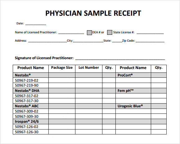 10 Sample Itemized Receipt Templates to Download | Sample Templates