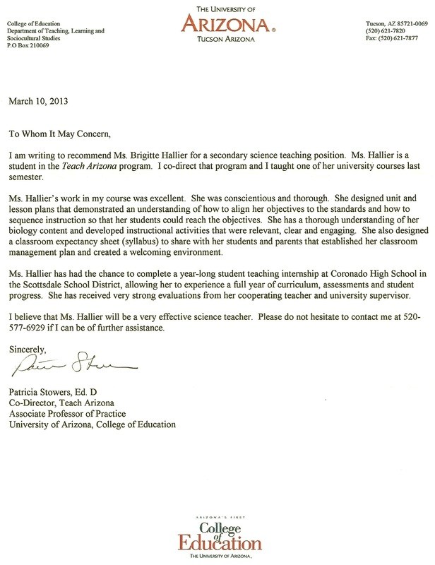 Letter Of Recommendation For Masters Program 1449