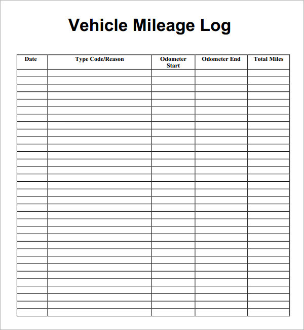 Mileage Tracking Form Emmamcintyrephotography