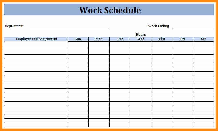 Monthly work schedule template excel - gzhac