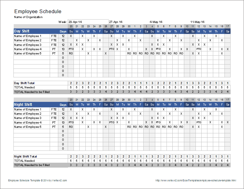 Nursing Scheduling Templates Emmamcintyrephotography