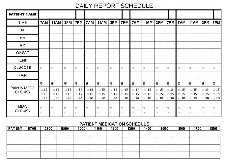nurse schedule template   Physic.minimalistics.co