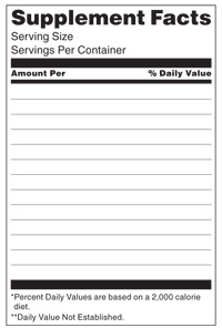 Nutrition Label Template Blank | World of Label