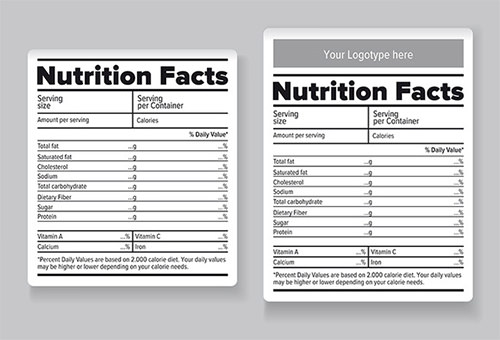 Blank Food Label Template