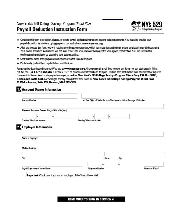 payroll deduction form template payroll deduction form template 