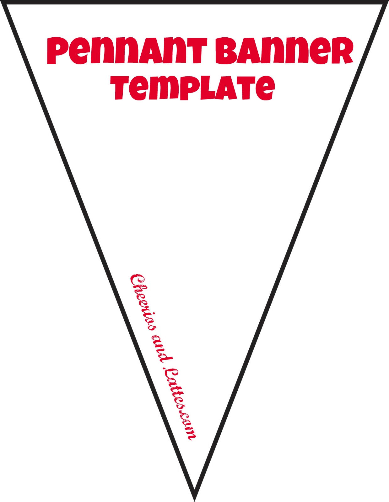 Triangle Pennant Banner Template