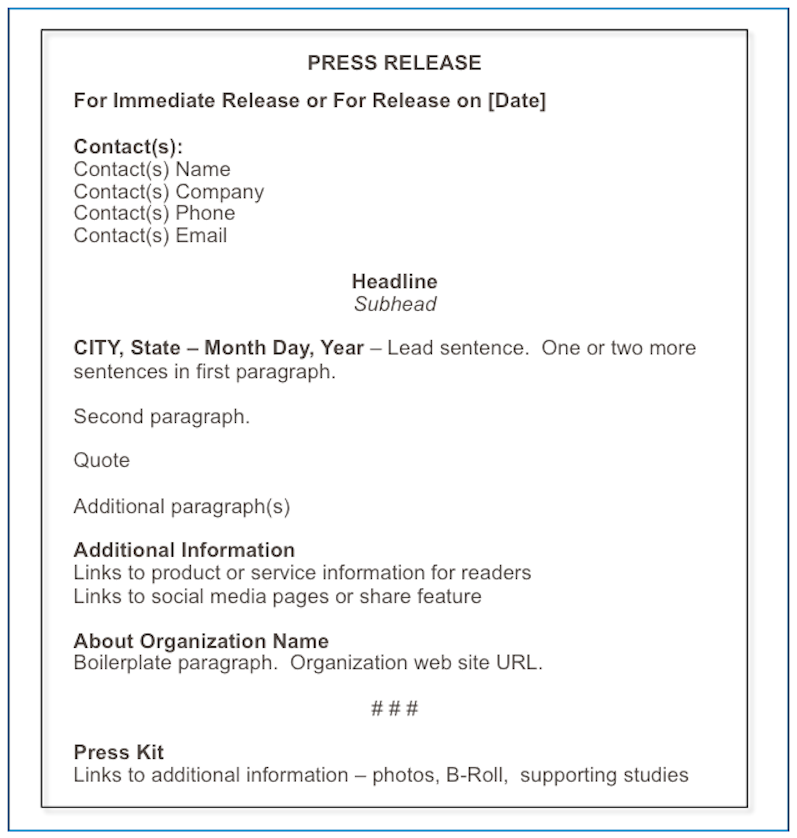 format for press releases   Roho.4senses.co