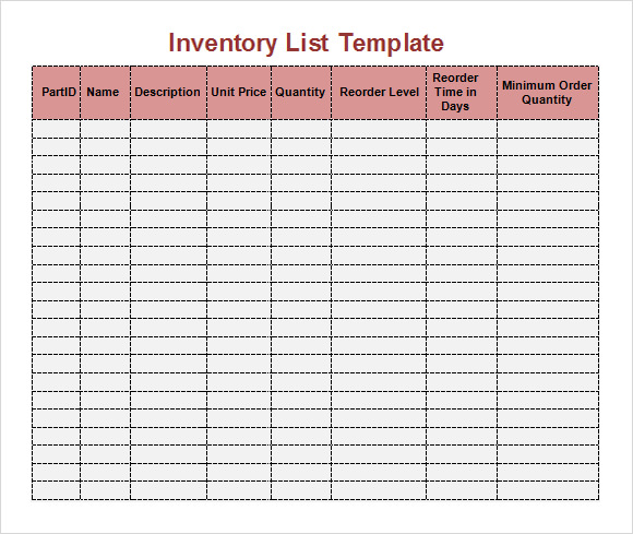 Printable inventory template sheet full besides 3 spreadsheet 