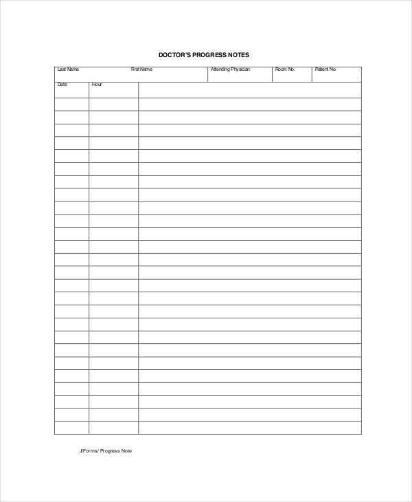 Psychotherapy Progress Note Template Pdf - emmamcintyrephotography.com