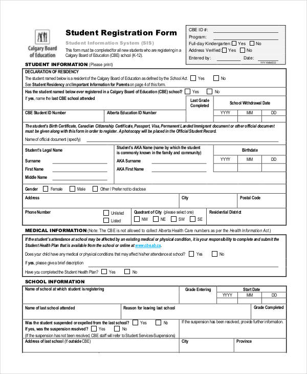 sample registration form   Bare.bearsbackyard.co