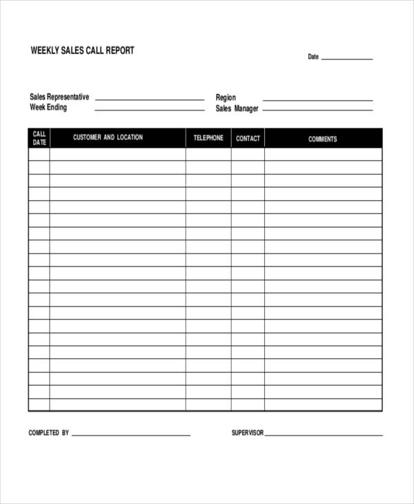 Sales Call Report Template   11+ Free Word, PDF Format Download 