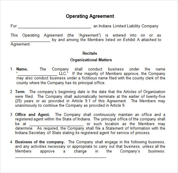 Sample Operating Agreement Emmamcintyrephotography