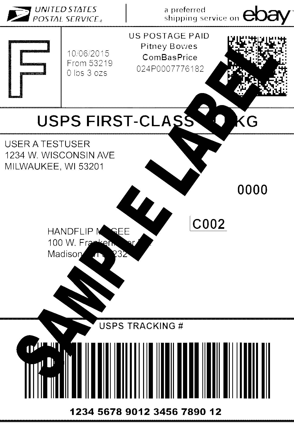 Printable Shipping Label Template