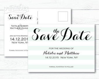 Save the date postcard template | Etsy