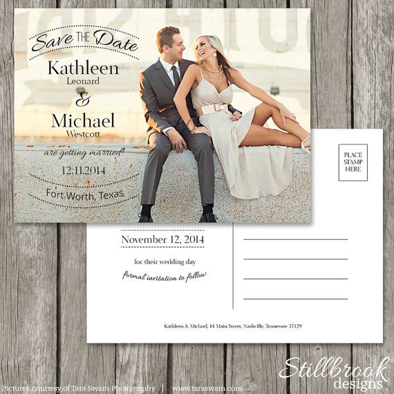 Save The Date Postcard Template Emmamcintyrephotography Com