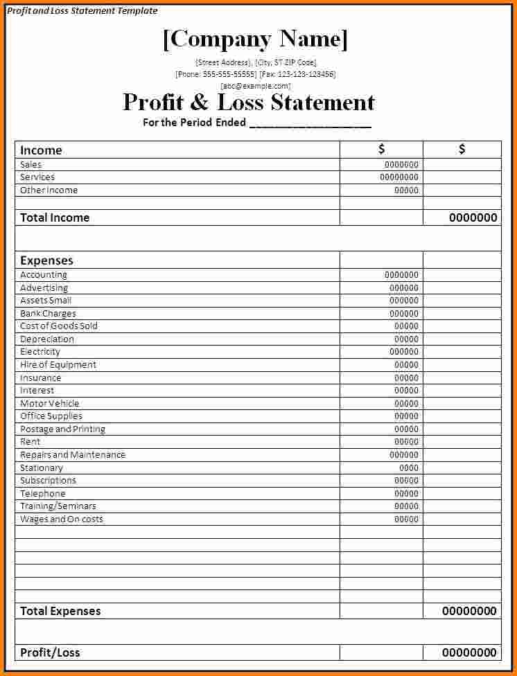 Profit And Loss Statement Excel Format ~ Excel Templates