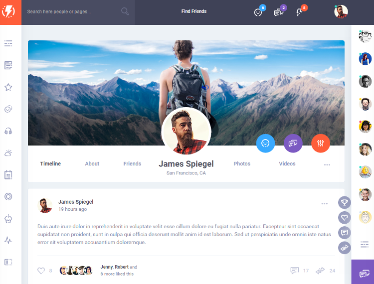 Social Media Site Template