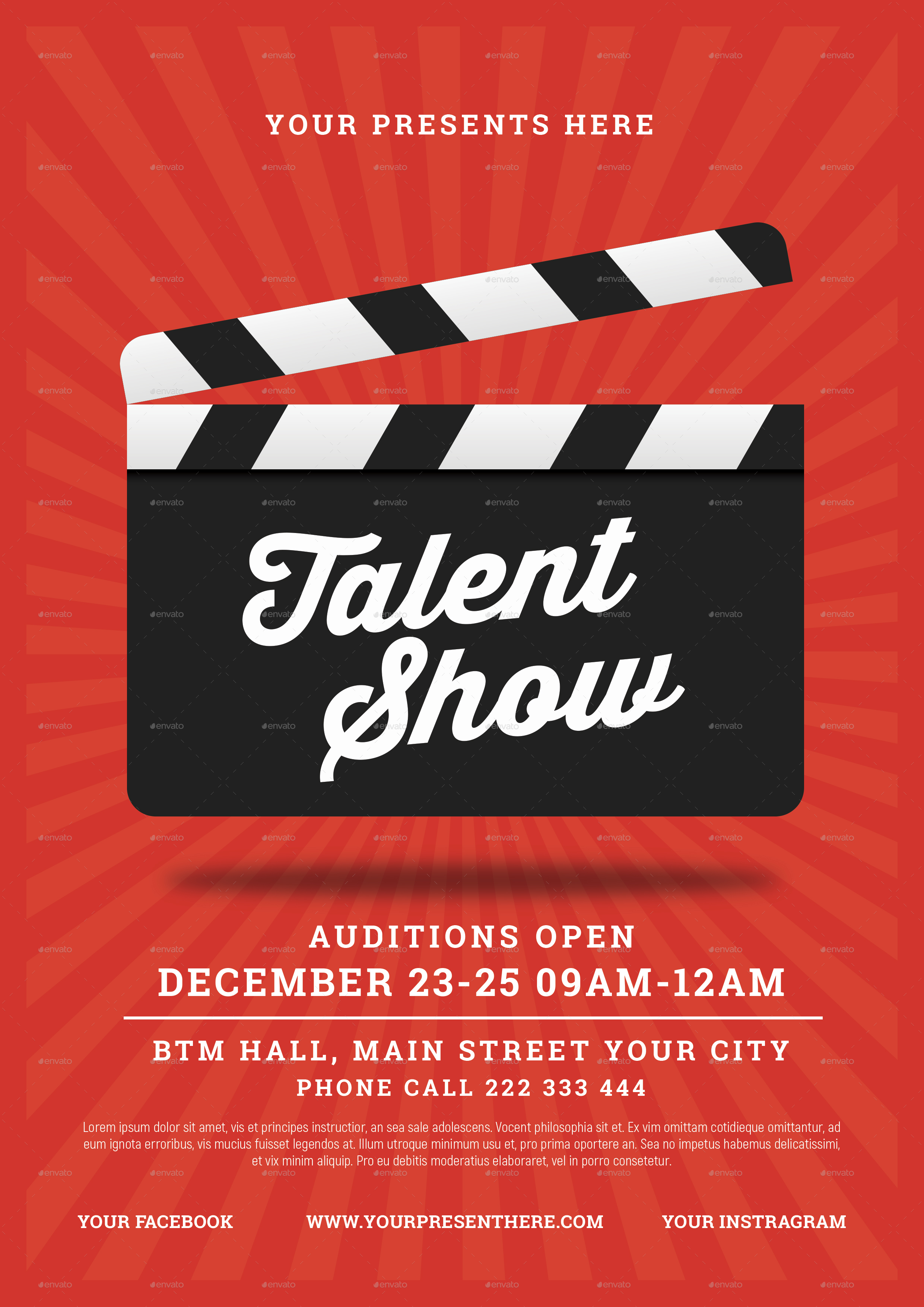Talent Show Flyer by lilynthesweetpea | GraphicRiver