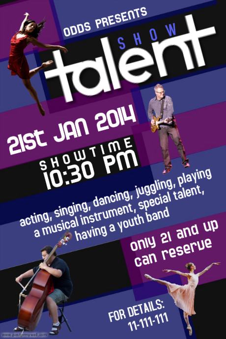 Customizable Design Templates for Talent Show | PosterMyWall