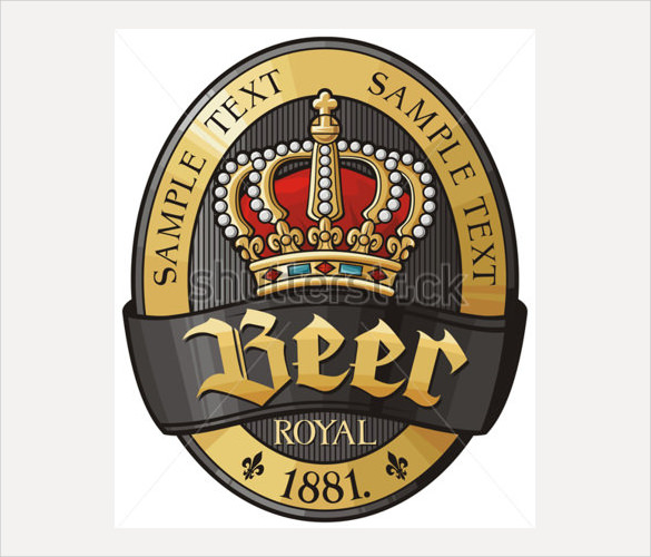 Beer label template — Stock Vector © Heizel #184388878