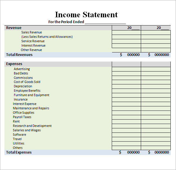 blank income statement   Mini.mfagency.co
