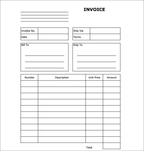 free printable invoice templates free invoice template printable 