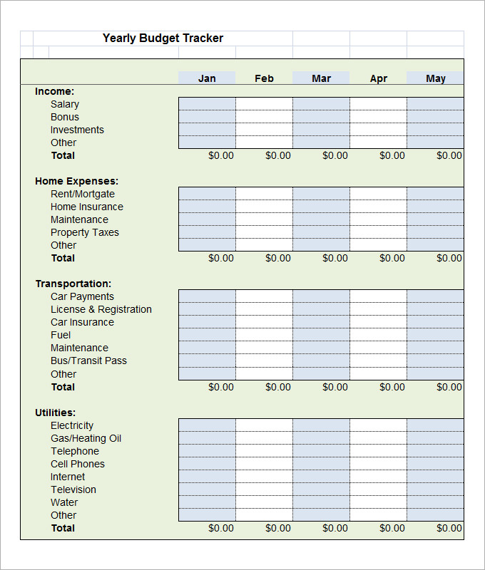 5+ Budget Tracking Templates   Free Word, Excel, PDF Documents 