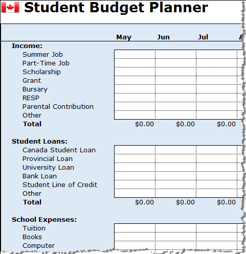Back to School Tips: Student Budget Planner   Squawkfox