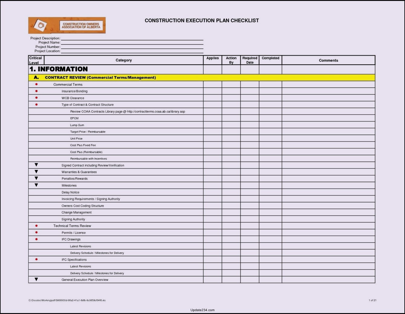 Building Maintenance Schedule Templates Word Excel Formats