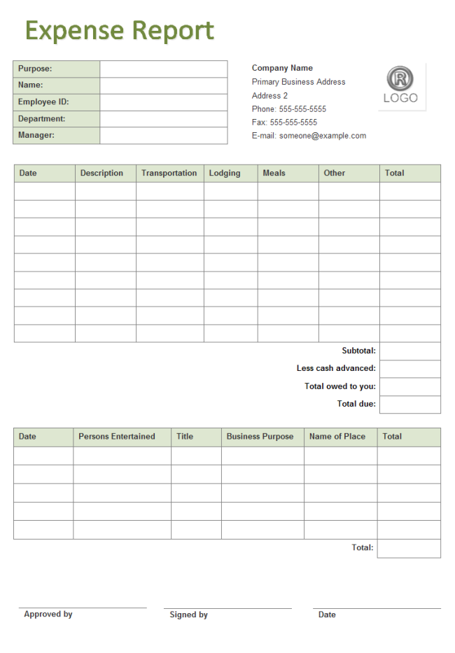 small-business-expense-sheet-templates