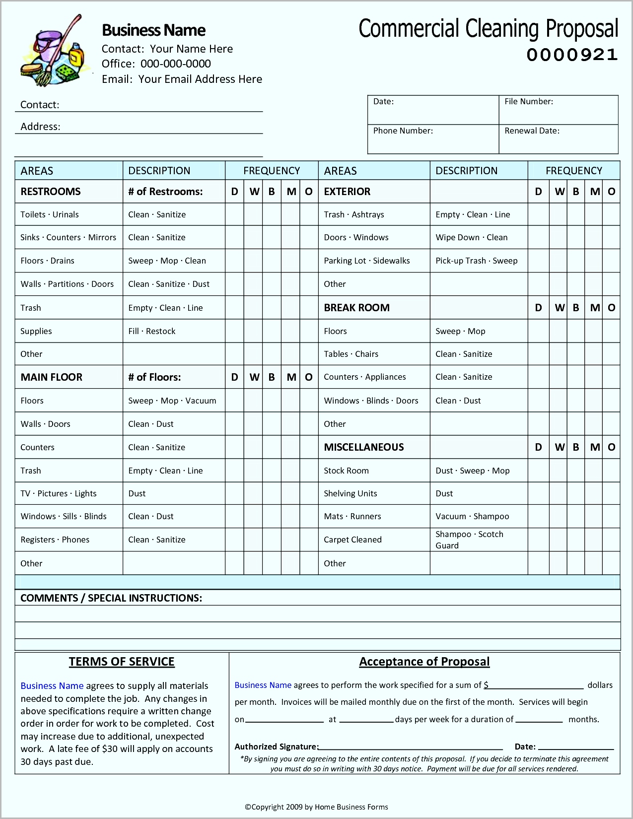Janitorial Proposal Template