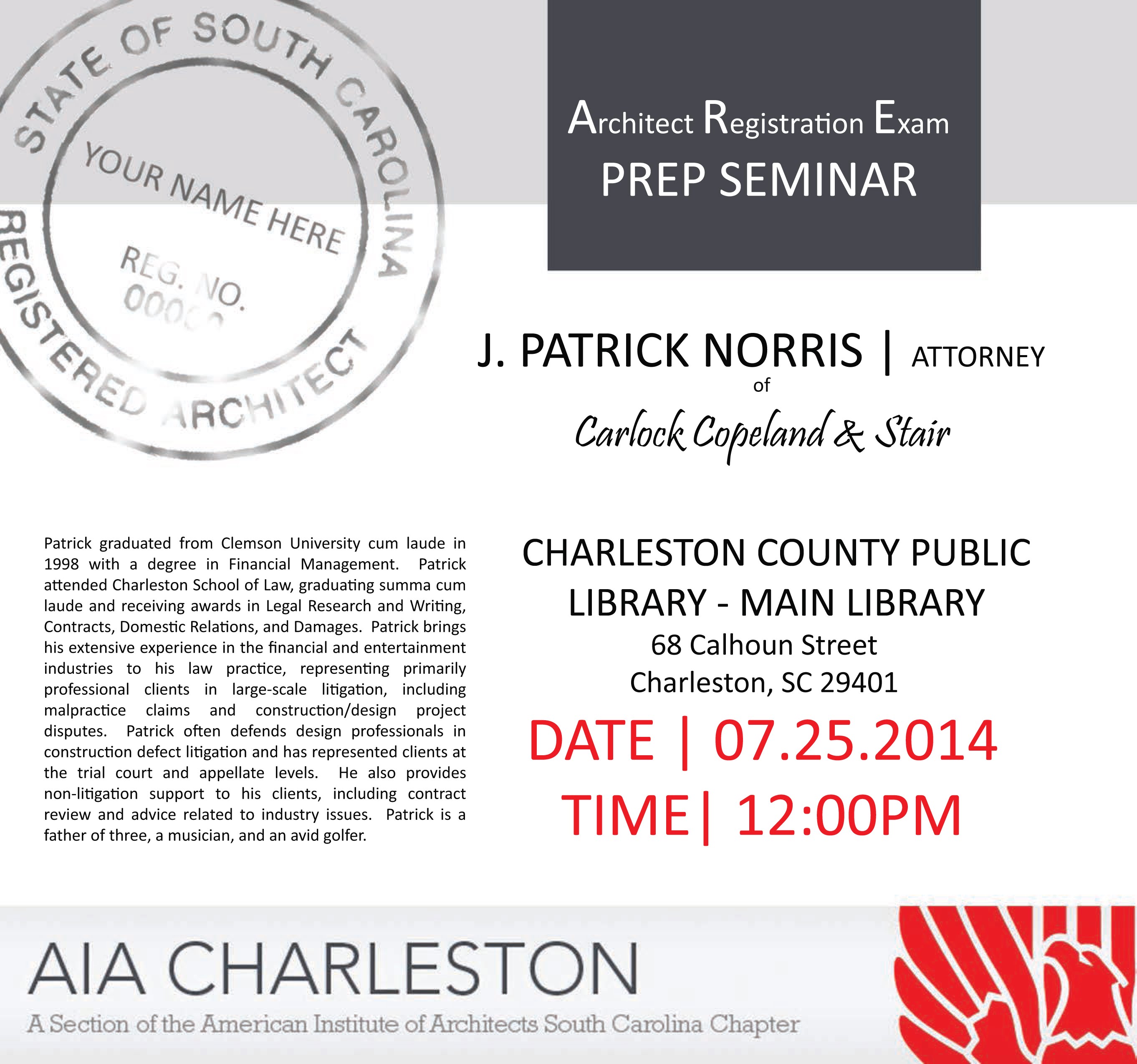 AIA Charleston's A.R.E. Seminar (Contract Documents)   YouTube
